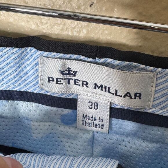 Peter Millar Shorts Men's 38 Black Chino Performance Golf - Picture 2 of 9